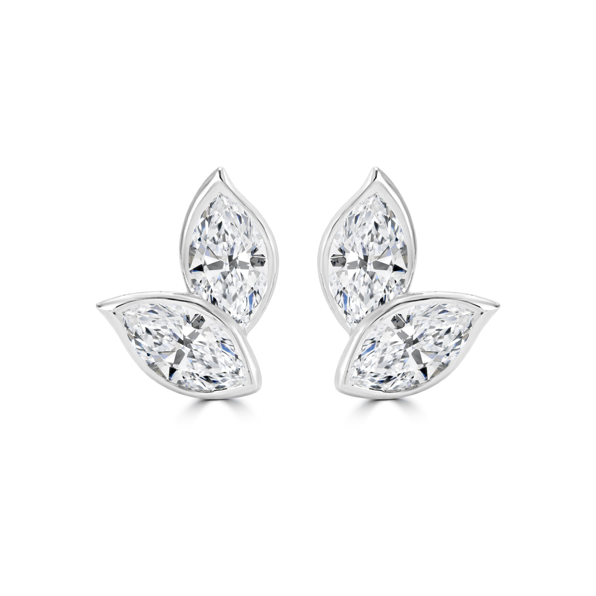 Marquise Leaf Studs