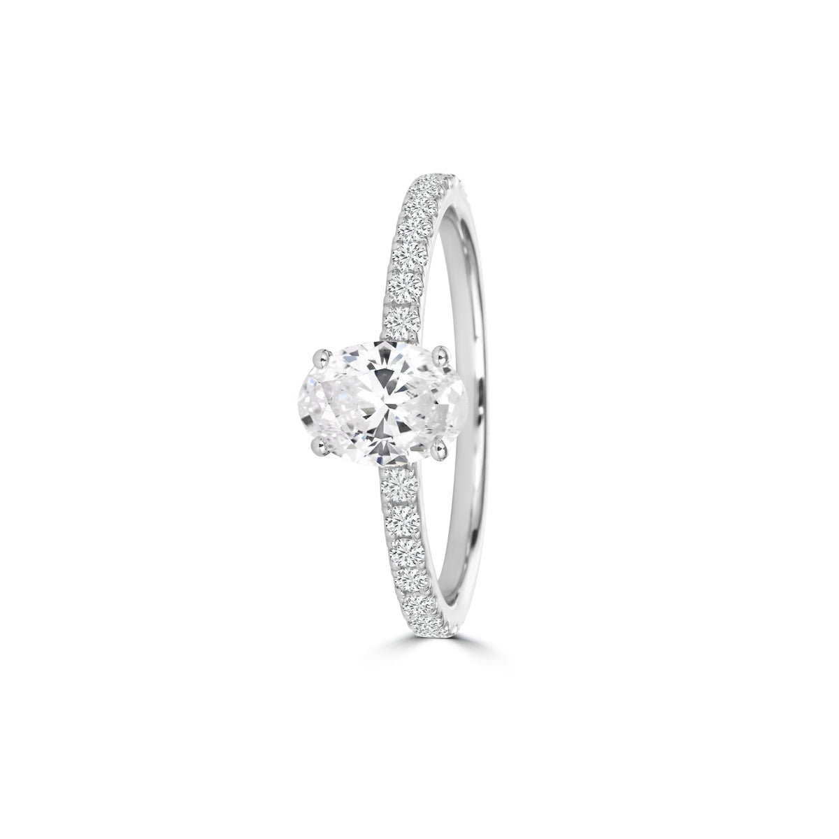 Oval Solitaire Diamond Ring