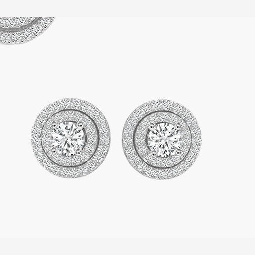 Double Halo Diamond Studs